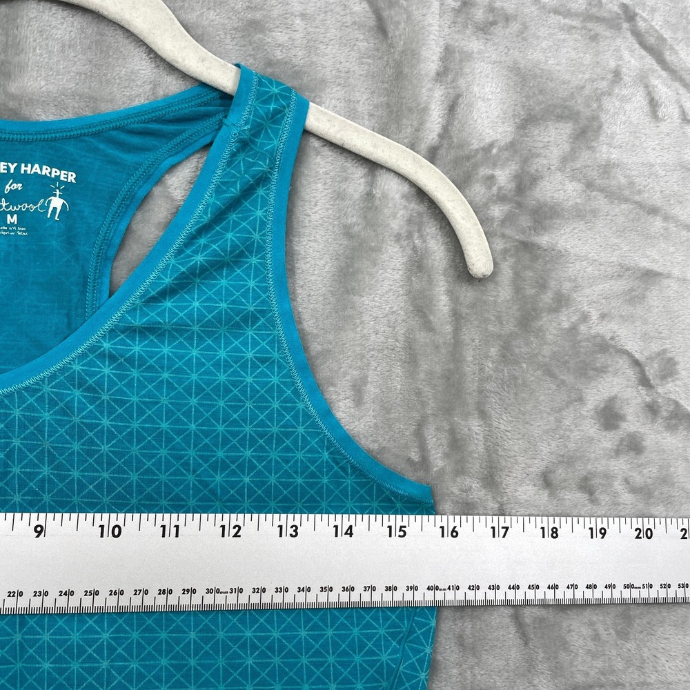 Smartwool merino x Charley Harper Size M Butterfly Blue Racer Back Tank Top RARE - Picture 4 of 8